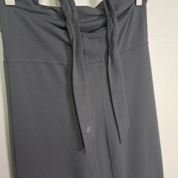 Athleta Sizzle Gray Shelf Bra Stretchy Nylon Spandex Halter Dress MT Medium Tall - Picture 5 of 11
